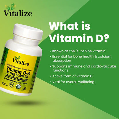 ORGANIC VITAMIN D-3 50 MCG